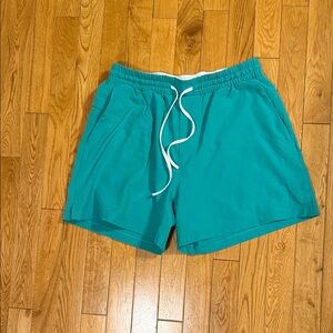 Lululemon Athletica Maldives Green Shorts with White Drawstring